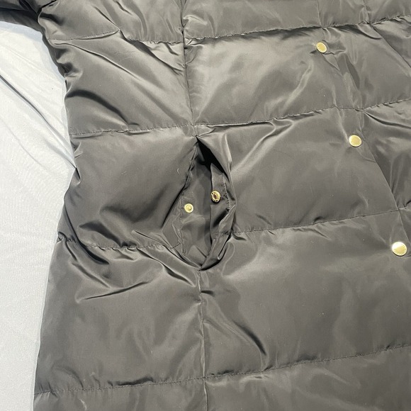 Women's COLE HAAN Signature Black Down 32" Long‎ Quilted Puffer Jacket Size XL - Picture 8 of 12